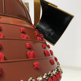 【O-038-K】Red thread laced large-sleeved red two-piece cuirass armor (helmet only)：赤糸威大袖赤二枚胴具足（兜のみ）