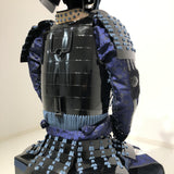 【O-063】Dark Blue Thread Laced Black Barrel Shoulder Guards Two-Piece Cuirass Armor：紺糸威黒桶側二枚胴具足