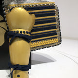 【O-024】Dark blue thread laced Buddha-style two-piece cuirass armor：紺糸威仏ニ枚胴具足