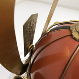【O-038-K】Red thread laced large-sleeved red two-piece cuirass armor (helmet only)：赤糸威大袖赤二枚胴具足（兜のみ）