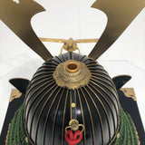 【O-019-K】Ancient yomogi thread laced small plate two-piece cuirass armor (helmet only)：古代蓬糸威小札二枚胴（兜のみ）
