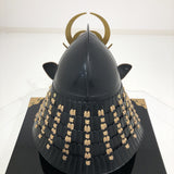 【O-023-K】Woodpecker thread laced vertical joined two-piece cuirass armor (helmet only)： 啄木糸威縦矧二枚胴（兜のみ）