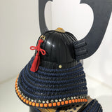 【O-029】Dark Navy Blue Thread Laced Gold Kara Two-Piece Cuirass Armor：濃紺糸威金唐二枚胴具足
