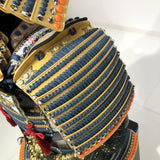【O-032】Navy Blue Laced Chest-Covering Two-Piece Cuirass Armor：紺糸威胸取二枚胴具足
