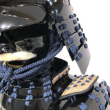 【O-074】Deep navy blue thread laced cloud and dragon two-piece cuirass armor：濃紺糸威雲龍二枚胴具足