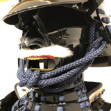 【O-074】Deep navy blue thread laced cloud and dragon two-piece cuirass armor：濃紺糸威雲龍二枚胴具足