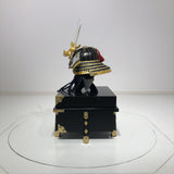 【O-024-K】Deep navy blue thread laced Buddha two-piece cuirass armor (helmet only)：紺糸威仏ニ枚胴（兜のみ）