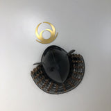 【O-023-K】Woodpecker thread laced vertical joined two-piece cuirass armor (helmet only)： 啄木糸威縦矧二枚胴（兜のみ）