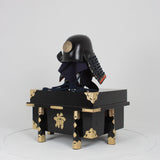 【O-050-K】Navy Blue Thread Laced Black Matte Finish Riveted Two-piece Dou Armor (Atamagata) (Helmet Only)：紺糸威黒艶消鋲綴二枚胴具足（頭形）（兜のみ）