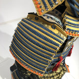 【O-032】Navy Blue Laced Chest-Covering Two-Piece Cuirass Armor：紺糸威胸取二枚胴具足