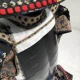 【O-047】Deep navy blue thread laced Iyo-style simple tied two-piece cuirass armor with matte lacquer finish：濃紺糸威伊予素懸二枚胴具足(艶消塗)