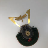 【O-019-K】Ancient yomogi thread laced small plate two-piece cuirass armor (helmet only)：古代蓬糸威小札二枚胴（兜のみ）