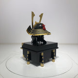 【O-024-K】Deep navy blue thread laced Buddha two-piece cuirass armor (helmet only)：紺糸威仏ニ枚胴（兜のみ）
