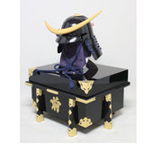 【O-074-K】Deep navy blue thread laced cloud dragon two-piece cuirass armor (helmet only)：濃紺糸威雲龍二枚胴具足（兜のみ）