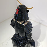 【O-074】Deep navy blue thread laced cloud and dragon two-piece cuirass armor：濃紺糸威雲龍二枚胴具足