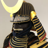 【O-020】Navy Blue Thread Laced Sewn-Extended Two-Piece Cuirass Armor：紺糸縫延二枚胴具足