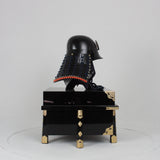 【O-050-K】Navy Blue Thread Laced Black Matte Finish Riveted Two-piece Dou Armor (Atamagata) (Helmet Only)：紺糸威黒艶消鋲綴二枚胴具足（頭形）（兜のみ）