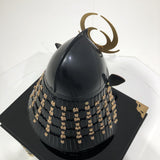 【O-023-K】Woodpecker thread laced vertical joined two-piece cuirass armor (helmet only)： 啄木糸威縦矧二枚胴（兜のみ）
