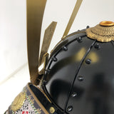 【O-047】Deep navy blue thread laced Iyo-style simple tied two-piece cuirass armor with matte lacquer finish：濃紺糸威伊予素懸二枚胴具足(艶消塗)