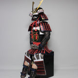 【O-048】Red Thread Laced Iyo Sugake Style Two-Piece Cuirass Armor (Matte Lacquer Finish)：赤糸威伊予素懸二枚胴具足　(艶消塗)