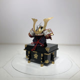 【O-003-K】Red thread laced large plate ō-yoroi armor (helmet only)：赤糸威本大札大鎧（兜のみ）