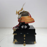 【O-006-K】Gold small plate laced scarlet two-piece cuirass armor (helmet only)：金小札緋威二枚胴（兜のみ）