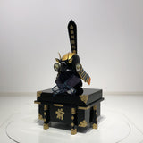 【O-032-K】Deep navy blue thread laced chest-guard two-piece cuirass armor (helmet only)：紺糸威胸取二枚胴具足（兜のみ）