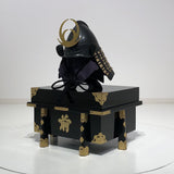 【O-023-K】Woodpecker thread laced vertical joined two-piece cuirass armor (helmet only)： 啄木糸威縦矧二枚胴（兜のみ）