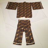 [B-031] Yoroi Hitatare with brocade (navy blue tones)：鎧直垂・金襴　(紺系)