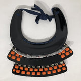 [N-005] Dark Blue Silk-Laced Throat Guard