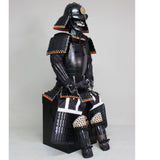 【O-049】Black Thread Laced Black Matte Riveted Two-Piece Cuirass Armor (Igaboshi Helmet)：黒糸威黒艶消鋲綴二枚胴具足（厳星兜）