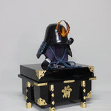 【O-066-K】Dark blue thread laced riveted head-shaped two-piece cuirass armor with matte lacquer finish (helmet only)紺糸威鋲綴頭形二枚胴具足（艶消塗）（兜のみ）