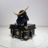 【O-074-K】Deep navy blue thread laced cloud dragon two-piece cuirass armor (helmet only)：濃紺糸威雲龍二枚胴具足（兜のみ）