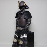 【O-043】Black Thread Laced Rusted Iron Two-Piece Cuirass Armor：黒糸威鉄錆二枚胴具足