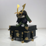 【O-019-K】Ancient yomogi thread laced small plate two-piece cuirass armor (helmet only)：古代蓬糸威小札二枚胴（兜のみ）