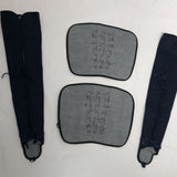 [O-075] Two-pieces Black-lacquered Arm Gauntlets,Shin guard set