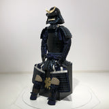 【O-063】Dark Blue Thread Laced Black Barrel Shoulder Guards Two-Piece Cuirass Armor：紺糸威黒桶側二枚胴具足