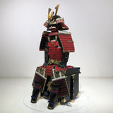 【O-014】Red Thread Laced Fur-Trimmed Two-Piece Cuirass Armor (Matte Finish)：赤糸威毛引二枚胴具足（艶消塗）
