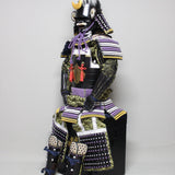 【O-039】Pale Wisteria and White Thread Laced Fur Decorated Two-Piece Cuirass Armor：藤白糸威毛立二枚胴具足