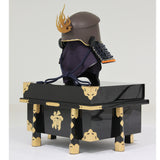 【O-041-K】Deep navy blue thread laced riveted two-piece cuirass armor (helmet only)：濃紺糸威鋲綴二枚胴具足（兜のみ）