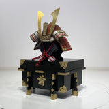 【O-038-K】Red thread laced large-sleeved red two-piece cuirass armor (helmet only)：赤糸威大袖赤二枚胴具足（兜のみ）