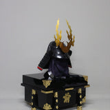 【O-016-K】Black thread laced modern small plate two-piece cuirass armor (helmet only)：黒糸威当世小札二枚胴（兜のみ）
