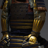 【O-020】Navy Blue Thread Laced Sewn-Extended Two-Piece Cuirass Armor：紺糸縫延二枚胴具足