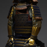 【O-020】Navy Blue Thread Laced Sewn-Extended Two-Piece Cuirass Armor：紺糸縫延二枚胴具足