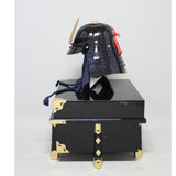 【O-074-K】Deep navy blue thread laced cloud dragon two-piece cuirass armor (helmet only)：濃紺糸威雲龍二枚胴具足（兜のみ）