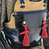 【O-029】Dark Navy Blue Thread Laced Gold Kara Two-Piece Cuirass Armor：濃紺糸威金唐二枚胴具足