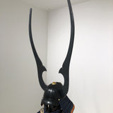 【O-029】Dark Navy Blue Thread Laced Gold Kara Two-Piece Cuirass Armor：濃紺糸威金唐二枚胴具足