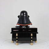 【O-050-K】Navy Blue Thread Laced Black Matte Finish Riveted Two-piece Dou Armor (Atamagata) (Helmet Only)：紺糸威黒艶消鋲綴二枚胴具足（頭形）（兜のみ）