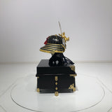 【O-024-K】Deep navy blue thread laced Buddha two-piece cuirass armor (helmet only)：紺糸威仏ニ枚胴（兜のみ）