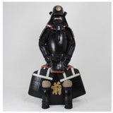 【O-050】Navy Blue Thread Laced Black Matte Riveted Two-Piece Cuirass Armor (Zunari-style Helmet)：紺糸威黒艶消鋲綴二枚胴具足（頭形兜）